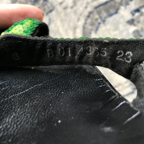 ROBERT CLERGERIE: Sz 6 Rare GREEN DragonFly Heel - Picture 5 of 8